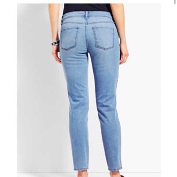Talbots Flawless Five Pocket Slim Ankle Jeans light wash size 4 - Picture 2 of 6